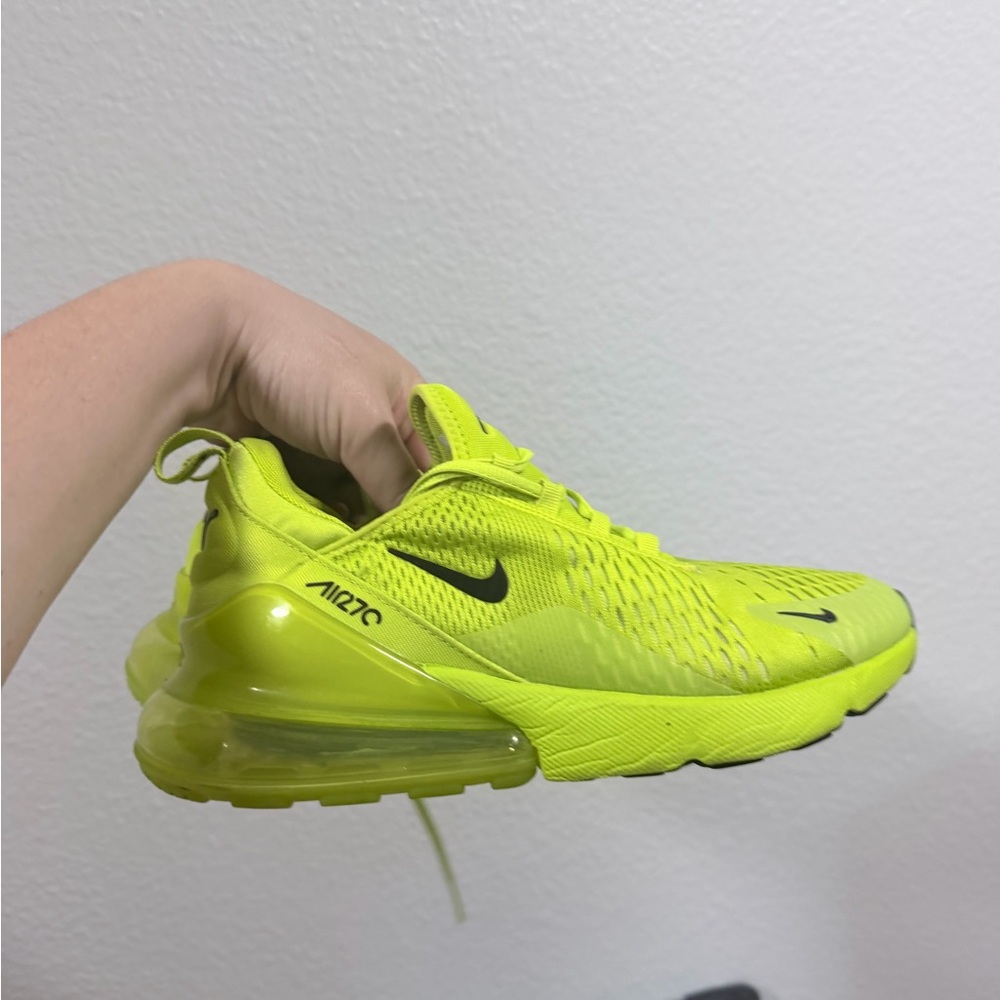 Nike Air Max 270 Neon Yellow/Black Men's Shoe - Picture 6 of 9